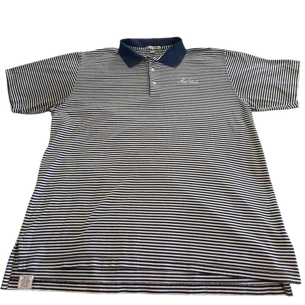 Peter Millar men’s golf shirt size L navy/white